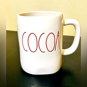 Rae Dunn COCOA Mug NWOT COCOA is in red lettering!